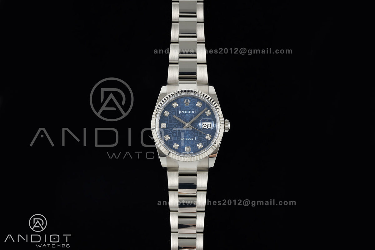 DateJust 36 SS 126234 ARF 1:1 Best Edition Blue Computer Diamonds Dial on Oyster Bracelet DD3235